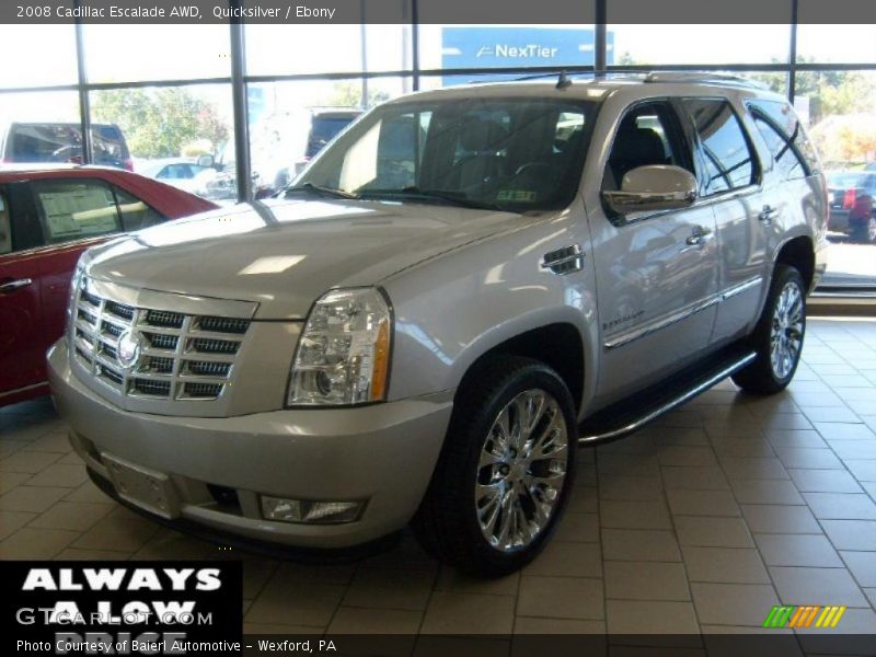 Quicksilver / Ebony 2008 Cadillac Escalade AWD