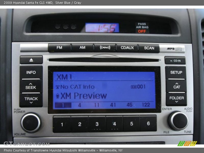 Silver Blue / Gray 2009 Hyundai Santa Fe GLS 4WD