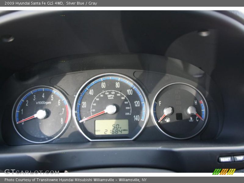 Silver Blue / Gray 2009 Hyundai Santa Fe GLS 4WD