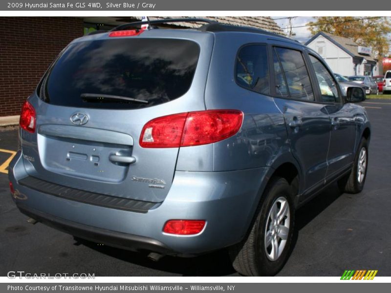 Silver Blue / Gray 2009 Hyundai Santa Fe GLS 4WD