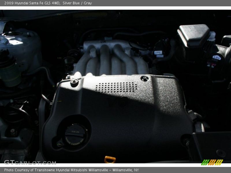 Silver Blue / Gray 2009 Hyundai Santa Fe GLS 4WD