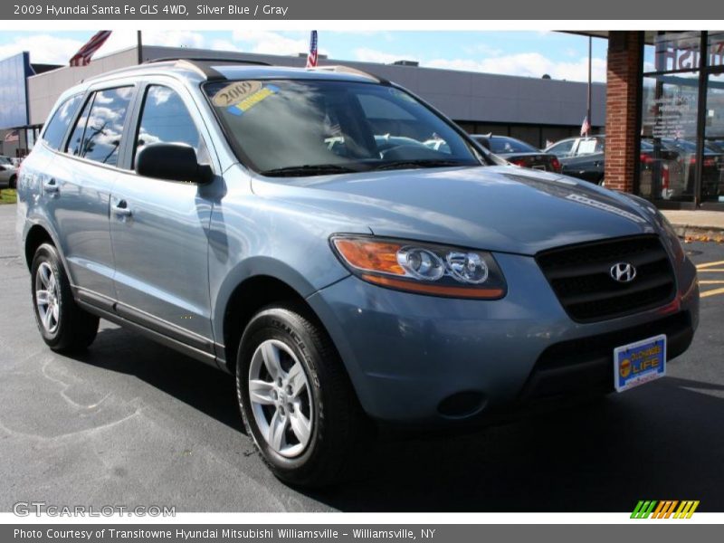 Silver Blue / Gray 2009 Hyundai Santa Fe GLS 4WD
