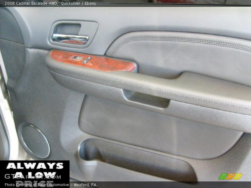 Quicksilver / Ebony 2008 Cadillac Escalade AWD