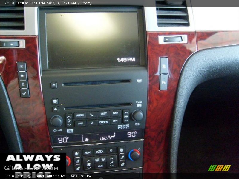 Quicksilver / Ebony 2008 Cadillac Escalade AWD