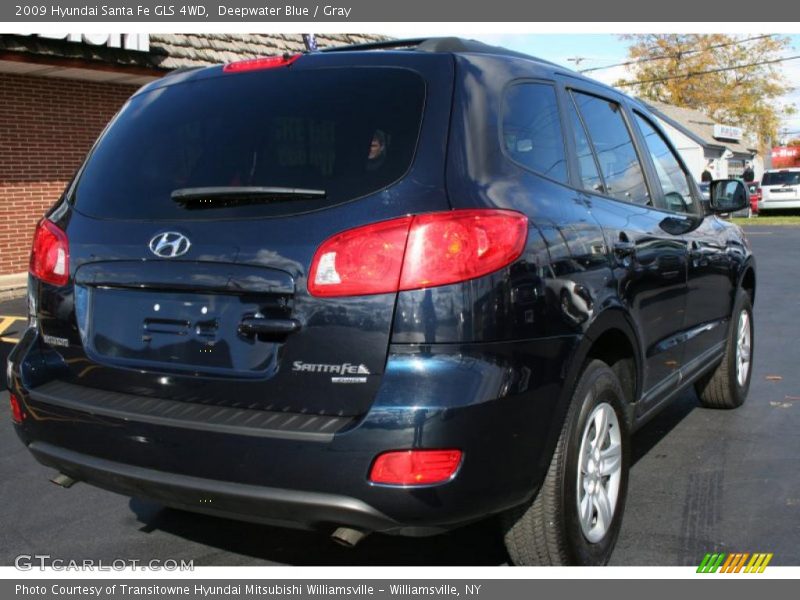 Deepwater Blue / Gray 2009 Hyundai Santa Fe GLS 4WD