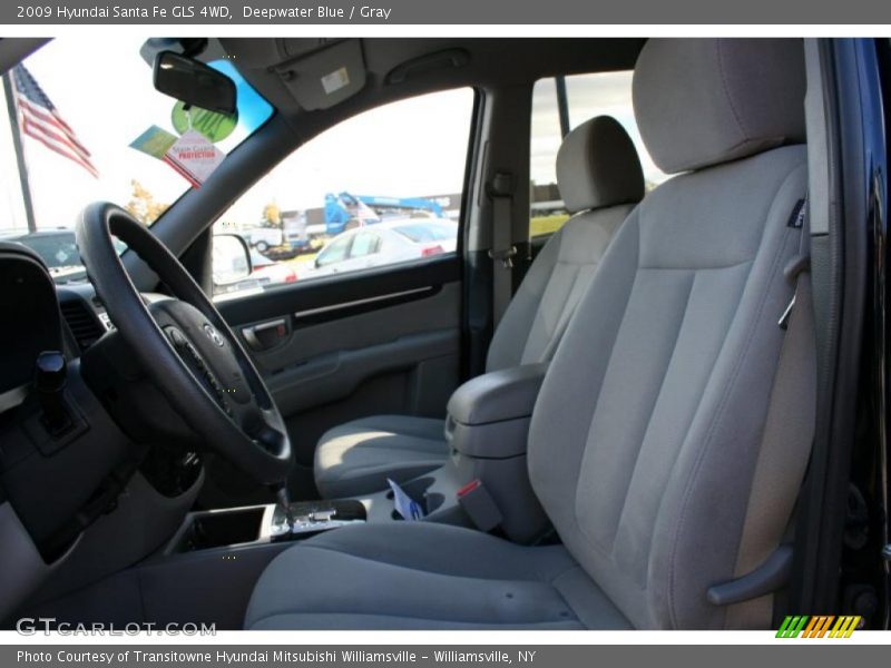 Deepwater Blue / Gray 2009 Hyundai Santa Fe GLS 4WD