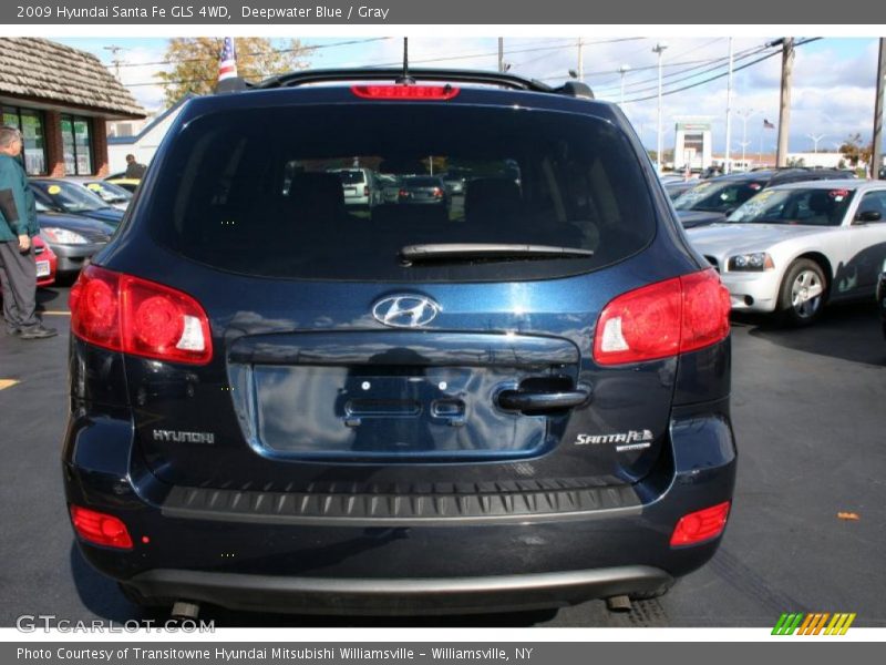 Deepwater Blue / Gray 2009 Hyundai Santa Fe GLS 4WD