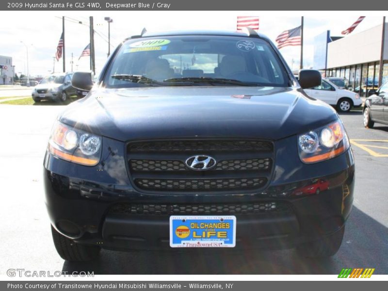 Deepwater Blue / Gray 2009 Hyundai Santa Fe GLS 4WD