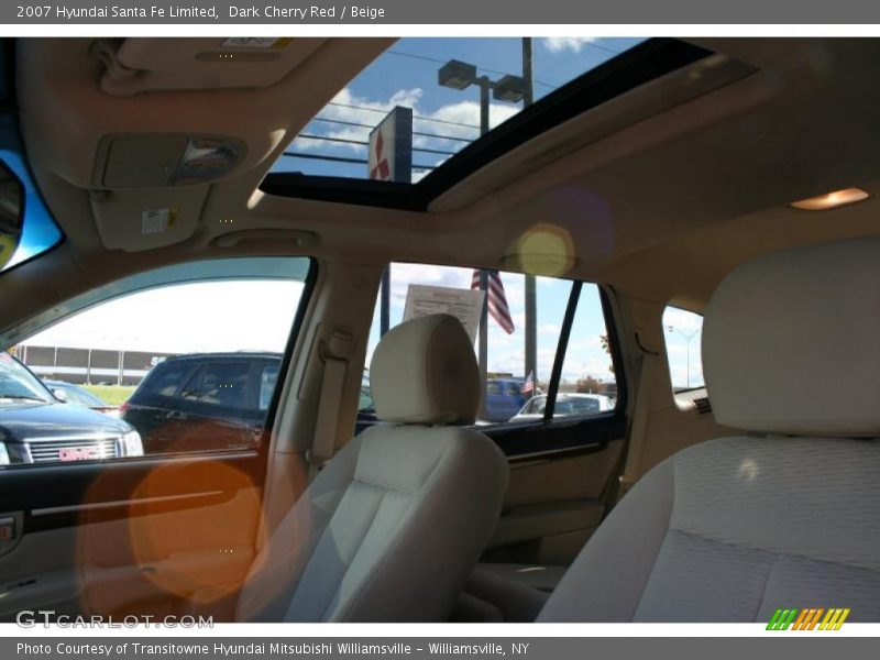 Dark Cherry Red / Beige 2007 Hyundai Santa Fe Limited