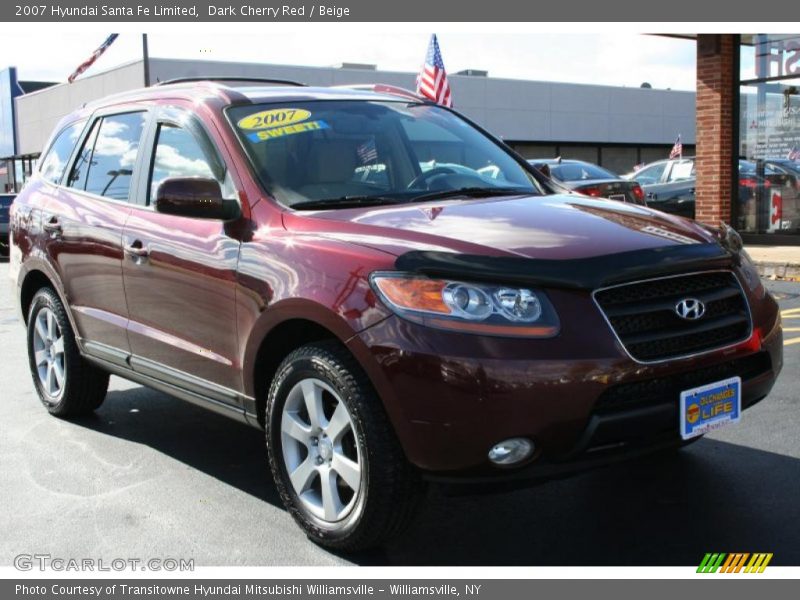 Dark Cherry Red / Beige 2007 Hyundai Santa Fe Limited