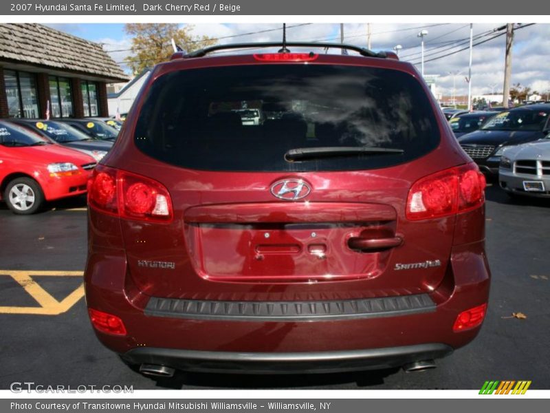 Dark Cherry Red / Beige 2007 Hyundai Santa Fe Limited