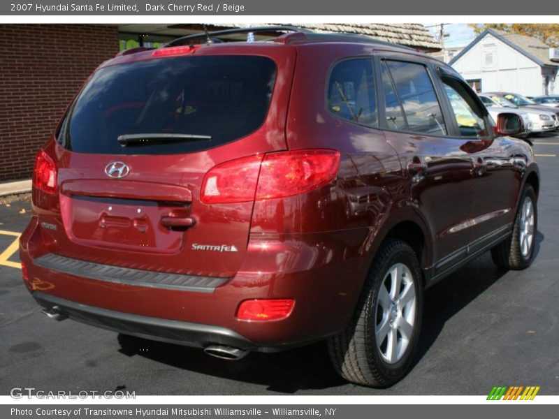 Dark Cherry Red / Beige 2007 Hyundai Santa Fe Limited