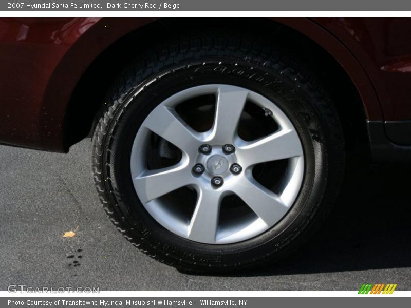 Dark Cherry Red / Beige 2007 Hyundai Santa Fe Limited