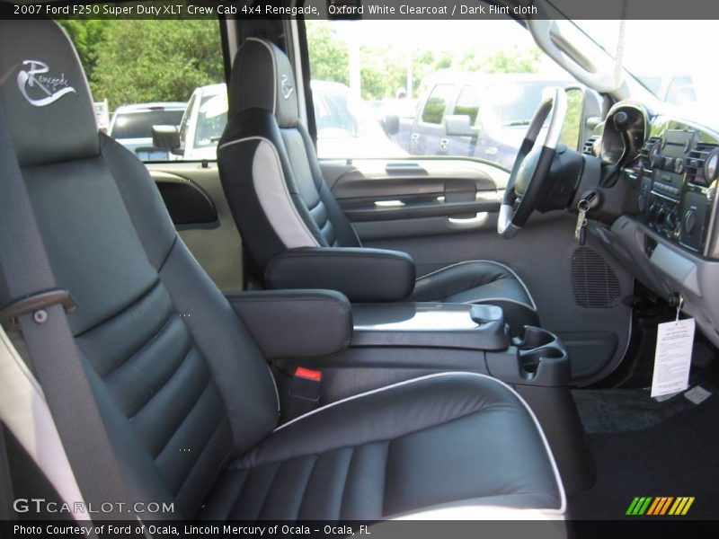 Oxford White Clearcoat / Dark Flint cloth 2007 Ford F250 Super Duty XLT Crew Cab 4x4 Renegade
