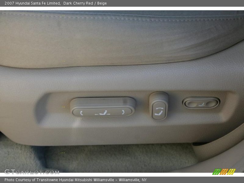 Dark Cherry Red / Beige 2007 Hyundai Santa Fe Limited