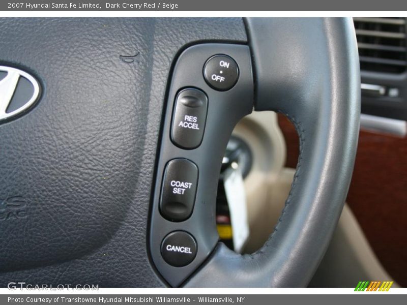 Dark Cherry Red / Beige 2007 Hyundai Santa Fe Limited
