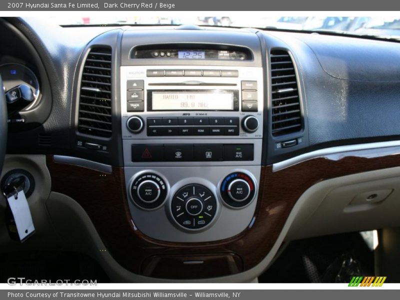 Dark Cherry Red / Beige 2007 Hyundai Santa Fe Limited