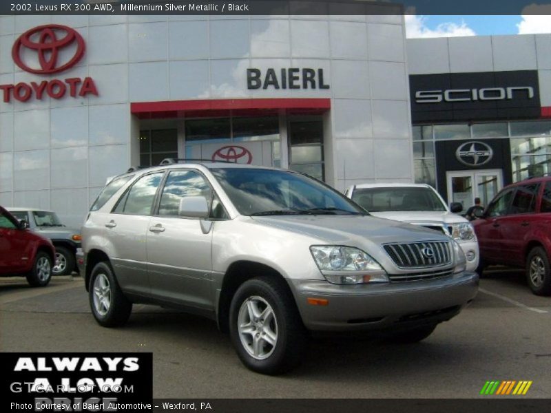 Millennium Silver Metallic / Black 2002 Lexus RX 300 AWD