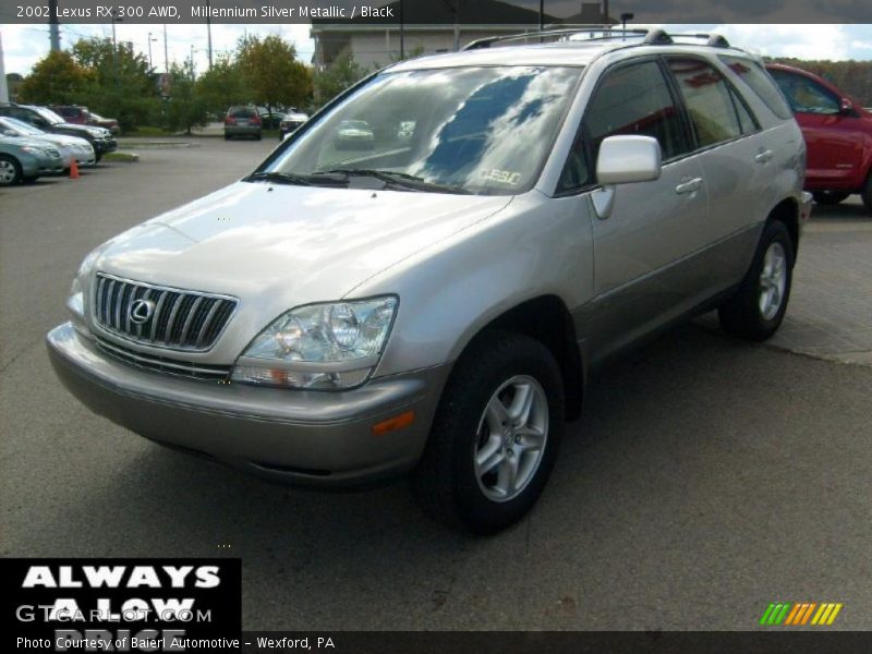 Millennium Silver Metallic / Black 2002 Lexus RX 300 AWD
