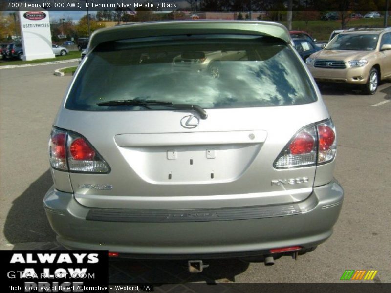 Millennium Silver Metallic / Black 2002 Lexus RX 300 AWD