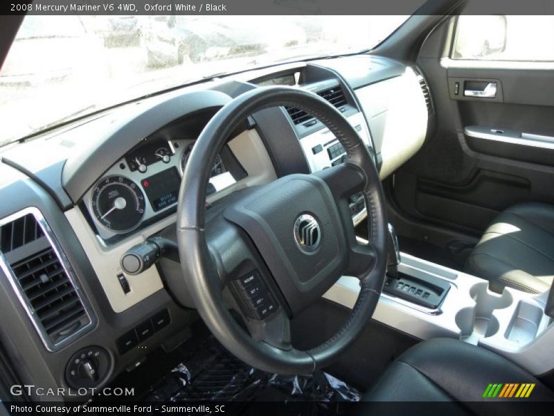 Oxford White / Black 2008 Mercury Mariner V6 4WD