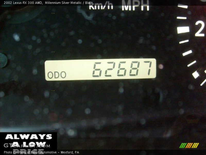 Millennium Silver Metallic / Black 2002 Lexus RX 300 AWD