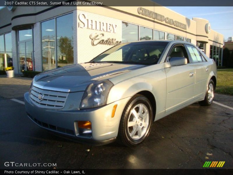 Sunset Blue / Light Gray/Ebony 2007 Cadillac CTS Sedan
