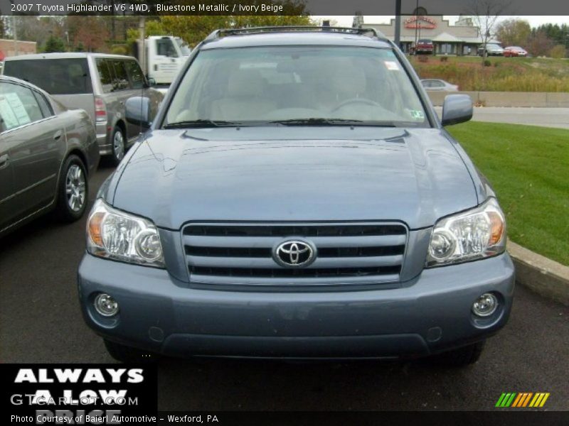 Bluestone Metallic / Ivory Beige 2007 Toyota Highlander V6 4WD