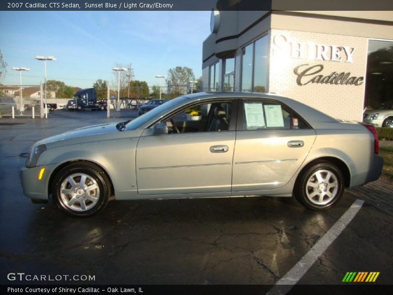 Sunset Blue / Light Gray/Ebony 2007 Cadillac CTS Sedan