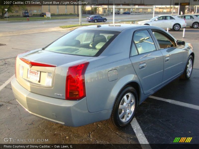 Sunset Blue / Light Gray/Ebony 2007 Cadillac CTS Sedan