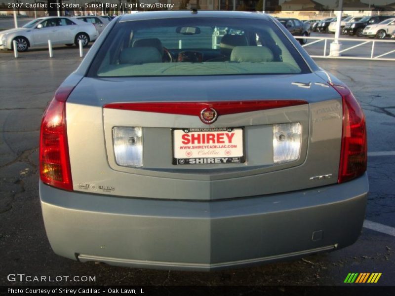 Sunset Blue / Light Gray/Ebony 2007 Cadillac CTS Sedan