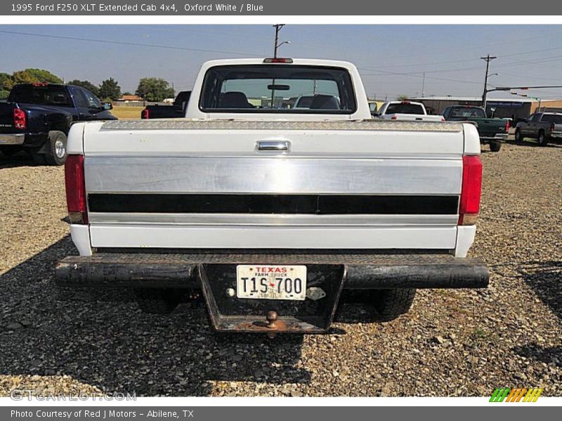 Oxford White / Blue 1995 Ford F250 XLT Extended Cab 4x4