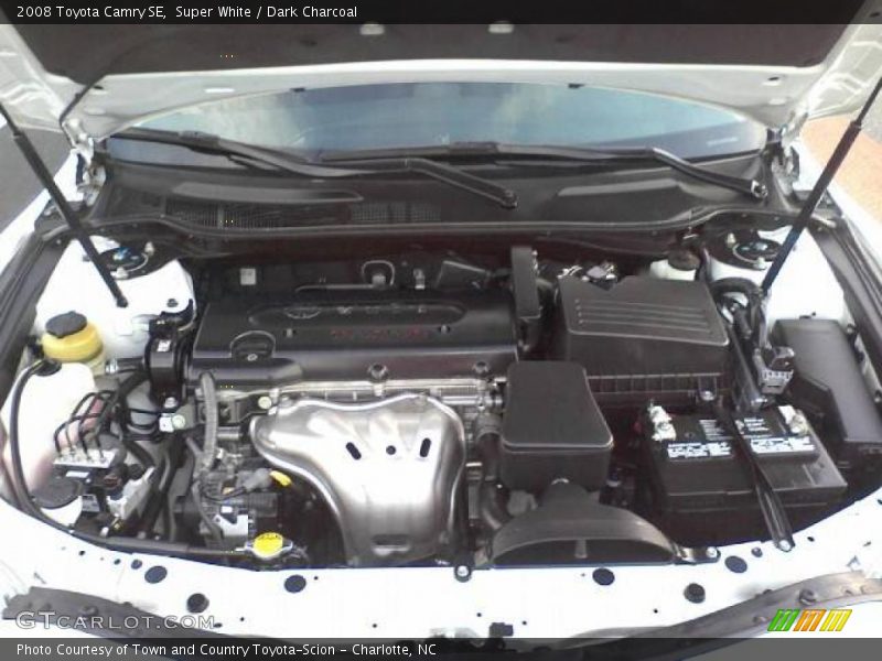 Super White / Dark Charcoal 2008 Toyota Camry SE