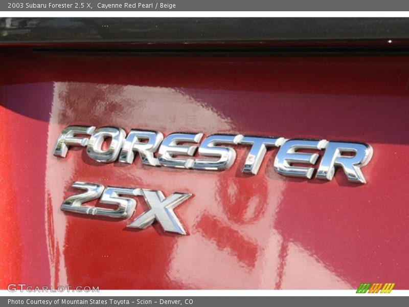 Cayenne Red Pearl / Beige 2003 Subaru Forester 2.5 X