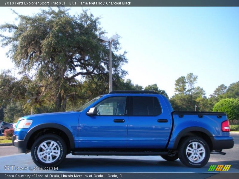 Blue Flame Metallic / Charcoal Black 2010 Ford Explorer Sport Trac XLT
