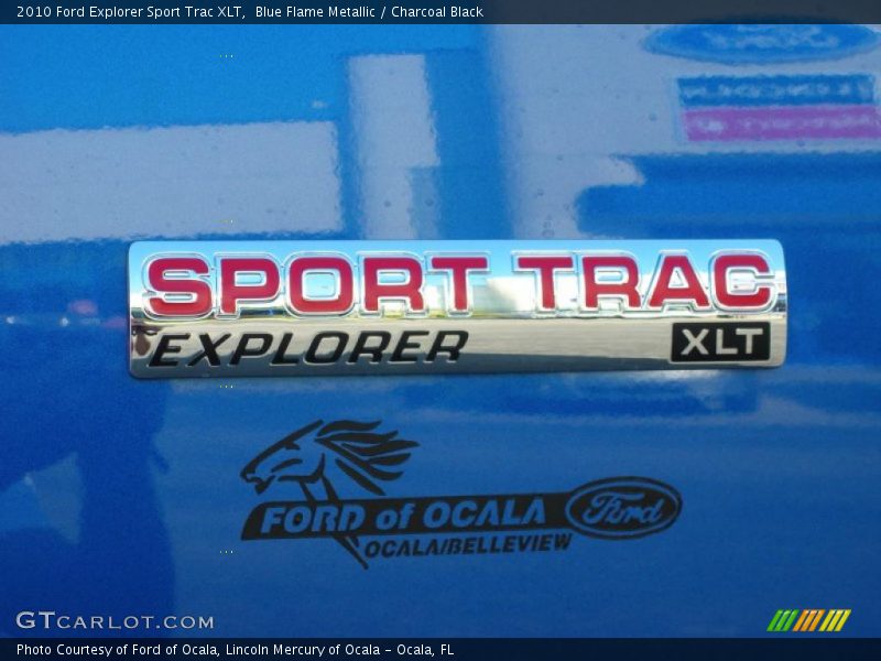Blue Flame Metallic / Charcoal Black 2010 Ford Explorer Sport Trac XLT