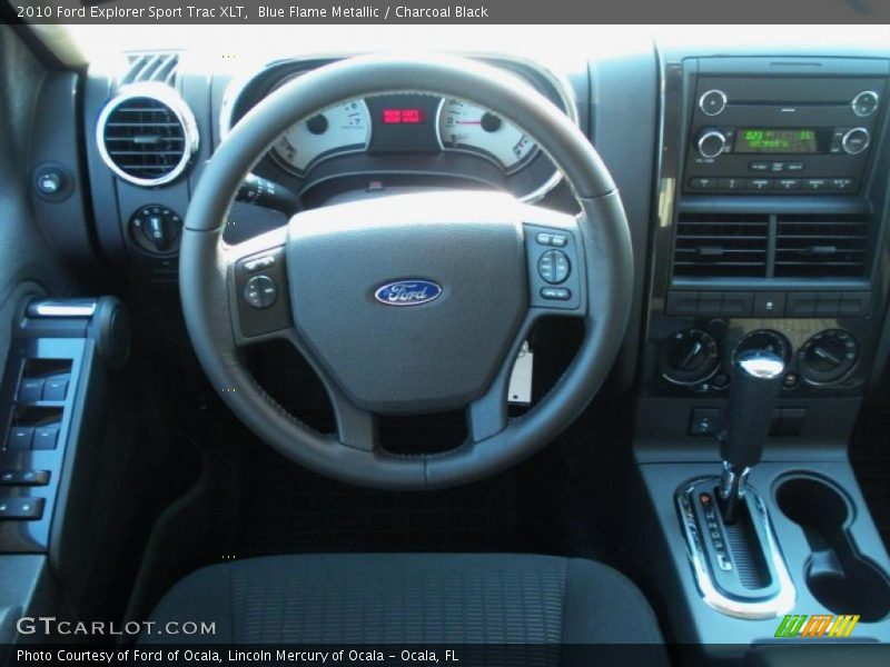 Blue Flame Metallic / Charcoal Black 2010 Ford Explorer Sport Trac XLT