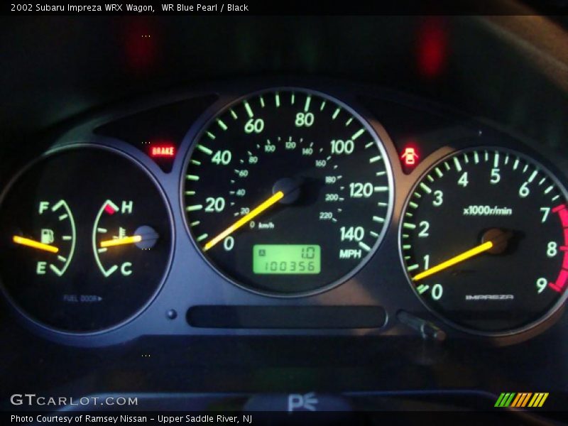 WR Blue Pearl / Black 2002 Subaru Impreza WRX Wagon