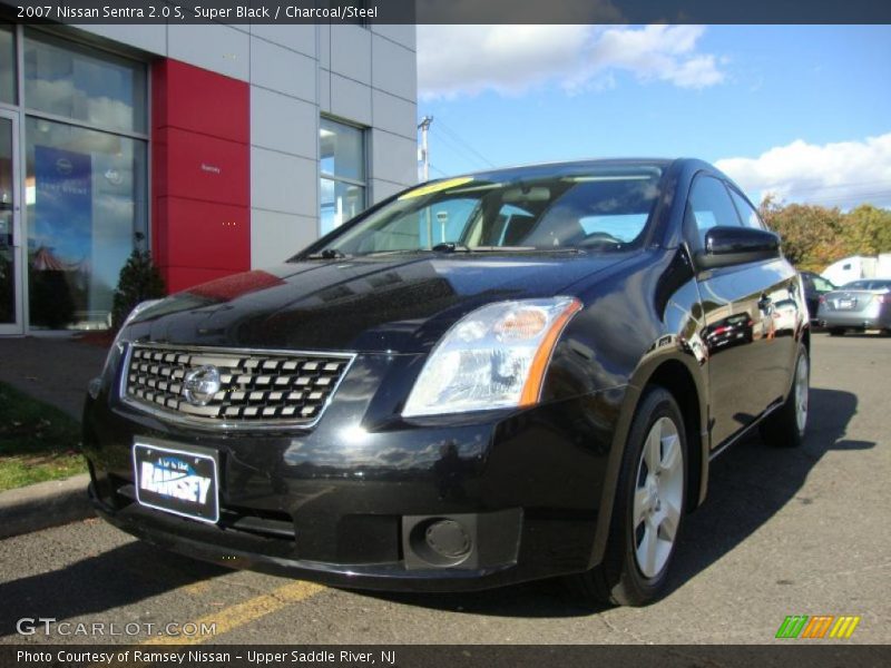 Super Black / Charcoal/Steel 2007 Nissan Sentra 2.0 S