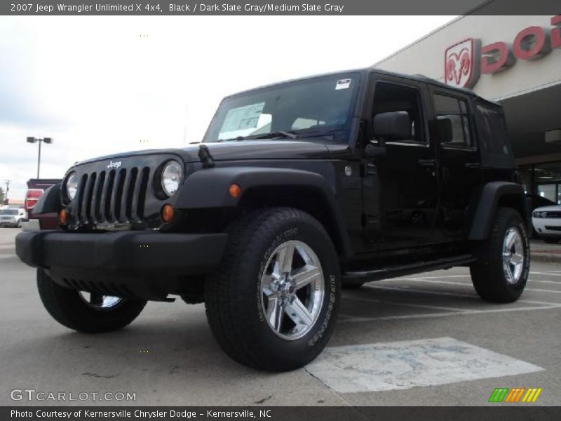 Black / Dark Slate Gray/Medium Slate Gray 2007 Jeep Wrangler Unlimited X 4x4