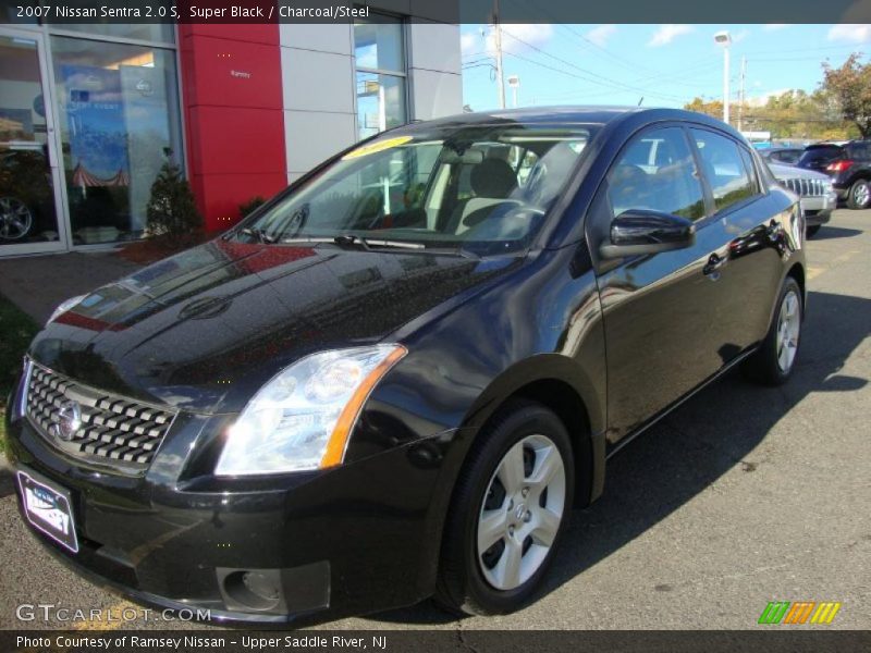 Super Black / Charcoal/Steel 2007 Nissan Sentra 2.0 S