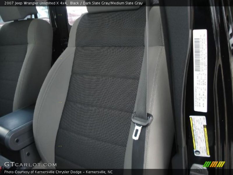 Black / Dark Slate Gray/Medium Slate Gray 2007 Jeep Wrangler Unlimited X 4x4