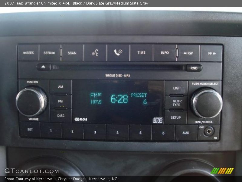 Black / Dark Slate Gray/Medium Slate Gray 2007 Jeep Wrangler Unlimited X 4x4