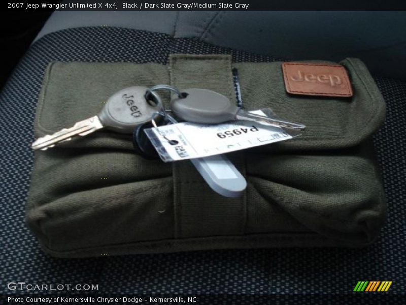 Black / Dark Slate Gray/Medium Slate Gray 2007 Jeep Wrangler Unlimited X 4x4