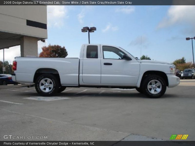 Stone White / Dark Slate Gray/Medium Slate Gray 2008 Dodge Dakota SLT Extended Cab