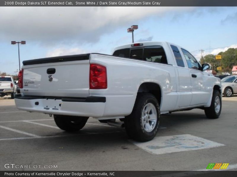 Stone White / Dark Slate Gray/Medium Slate Gray 2008 Dodge Dakota SLT Extended Cab