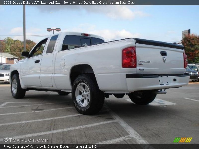 Stone White / Dark Slate Gray/Medium Slate Gray 2008 Dodge Dakota SLT Extended Cab