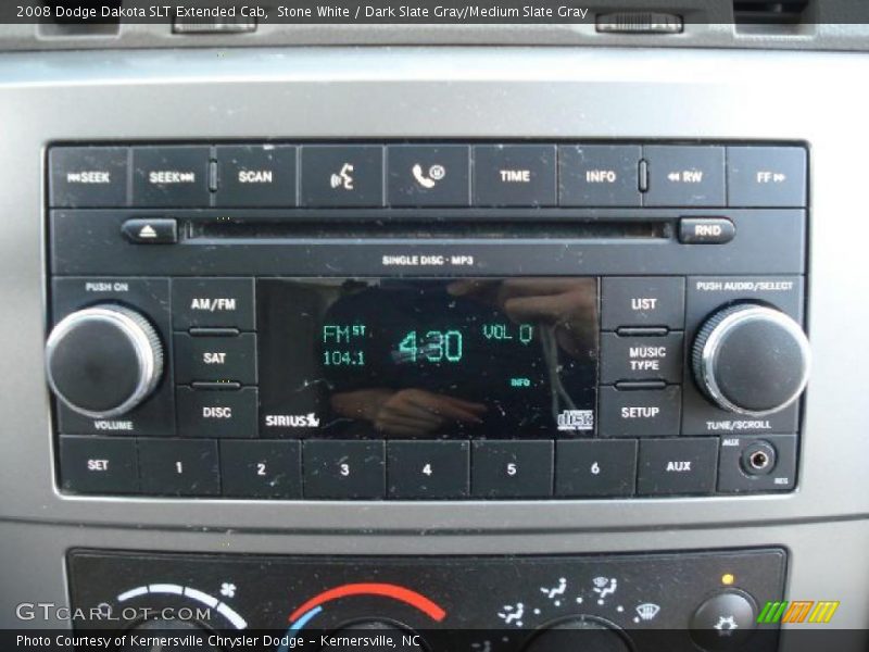 Stone White / Dark Slate Gray/Medium Slate Gray 2008 Dodge Dakota SLT Extended Cab