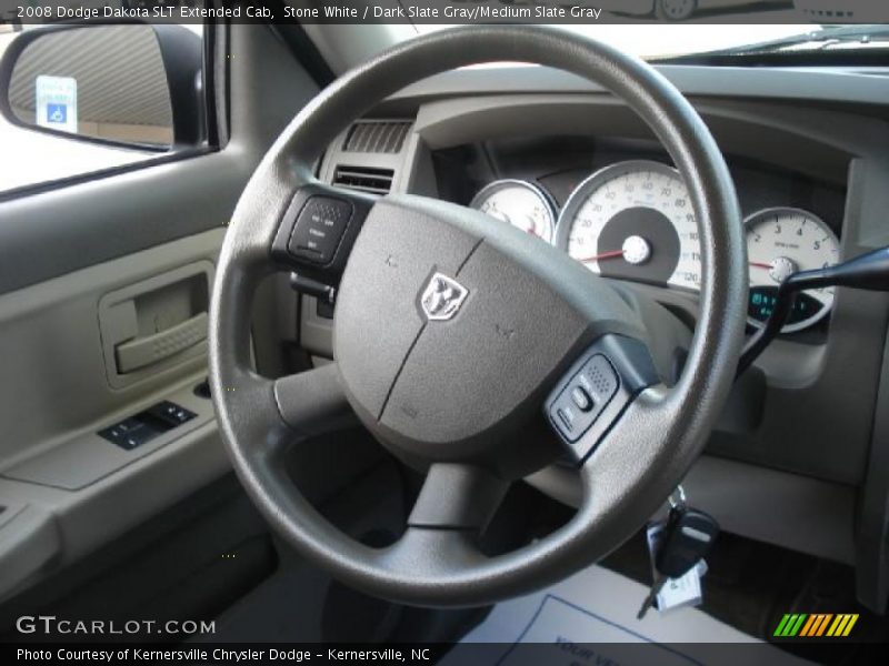 Stone White / Dark Slate Gray/Medium Slate Gray 2008 Dodge Dakota SLT Extended Cab