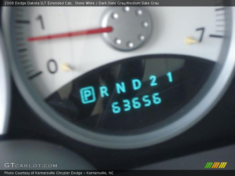 Stone White / Dark Slate Gray/Medium Slate Gray 2008 Dodge Dakota SLT Extended Cab